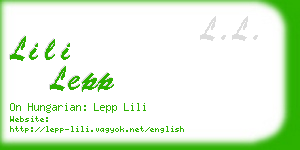 lili lepp business card